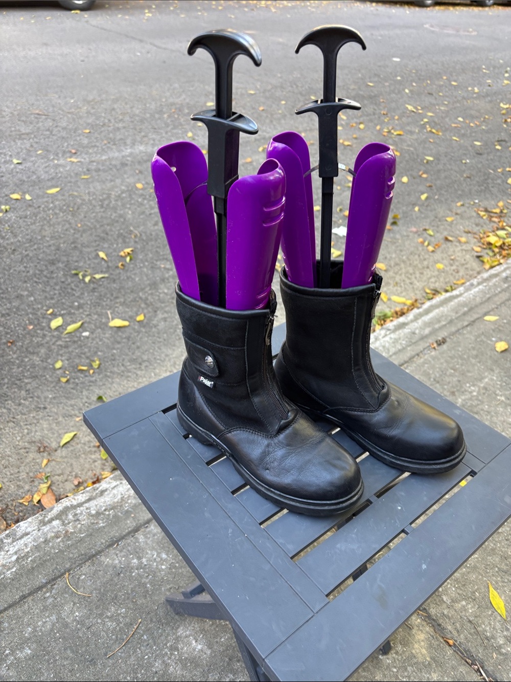 Pajar Black Leather Winter Zip Boots